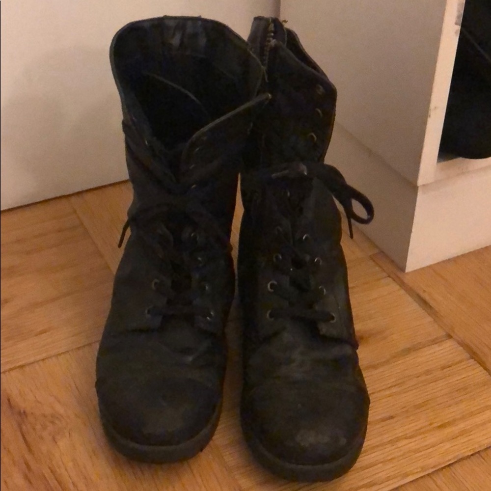 Distressed Combat Boots